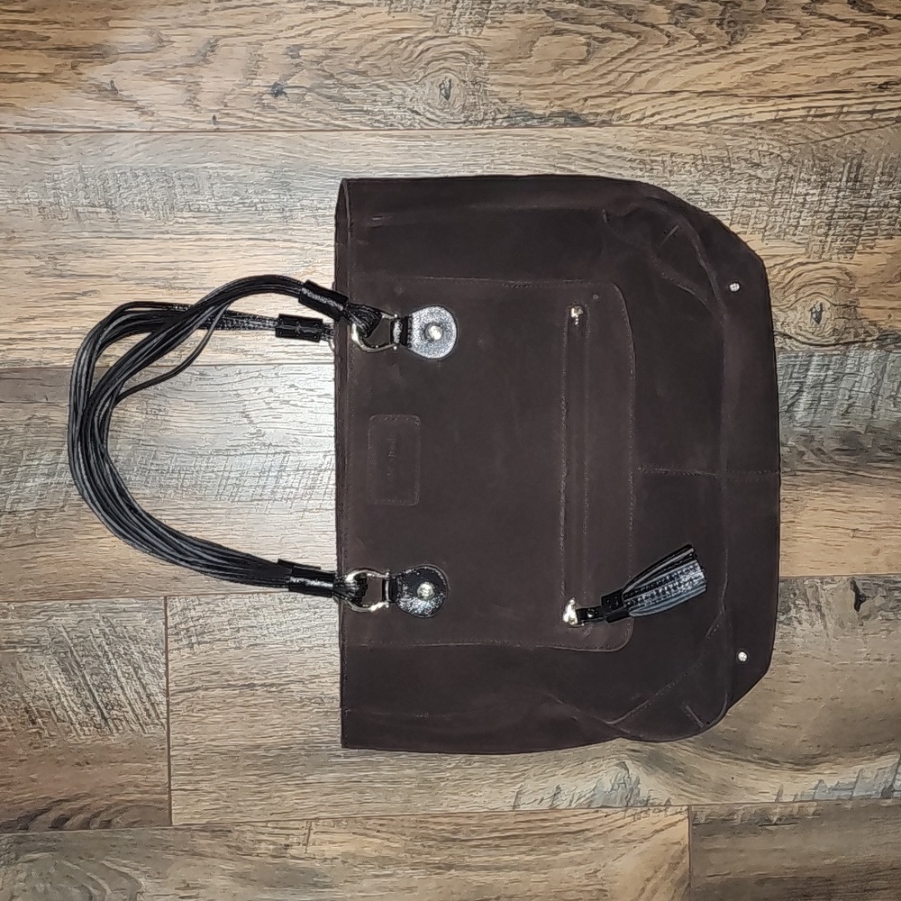 Kate spade brown suede shoulder bag tote